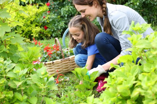 Gardening staff in PPE during training session